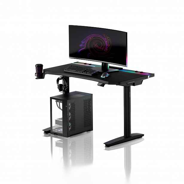 Elektrický herní stůl RGB s držáky, černý, 120 cm: Diablo X-Forge 1200