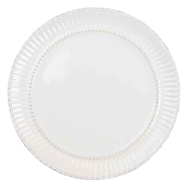 Jídelní krémový talíř Pure Line - Ø 27*2 cm Clayre & Eef