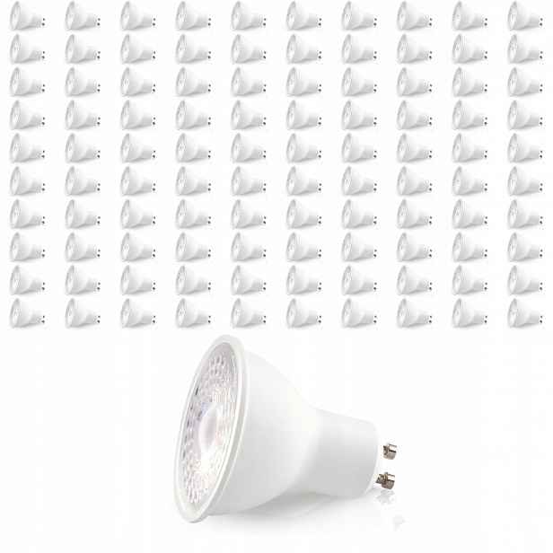 Set Led žárovka GU10 5W Studená bílá 6500K Lls dioda Samsung 100 Ks
