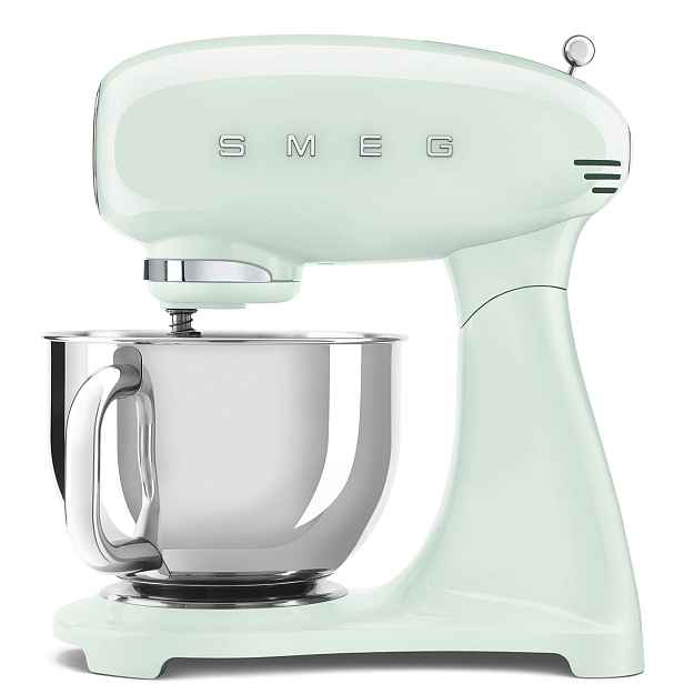 Smeg SMEG 50's Retro Style kuchyňský robot s nerezovou mísou 4,8l, SMF05, 1000W, pastelově zelená SMF05PGEU
