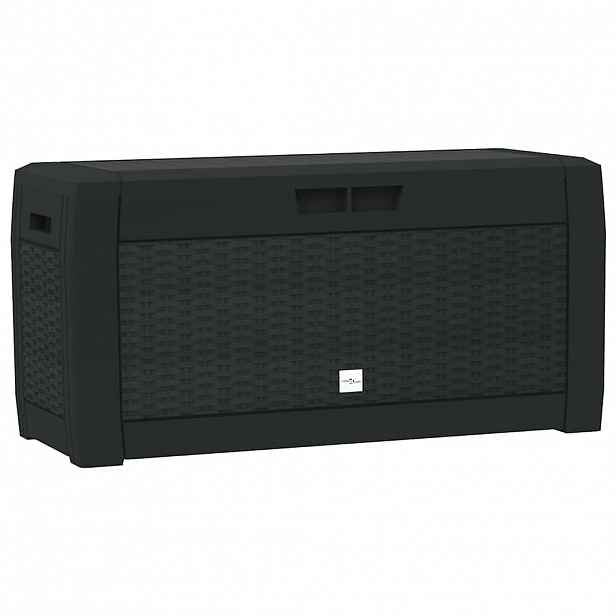 vidaXL Zahradní úložný box antracitový 119 x 48 x 60 cm polypropylen