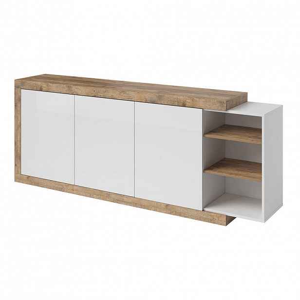 Petits-meubles SIDEBOARD Azior Bílá a dřevo