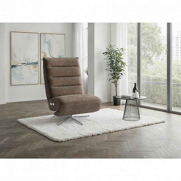 Sit & More RELAXAČNÍ KŘESLO, textil, hnědá