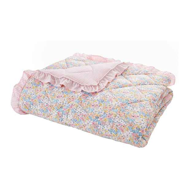 Růžový prošívaný přehoz 220x230 cm Darcy Floral – Catherine Lansfield