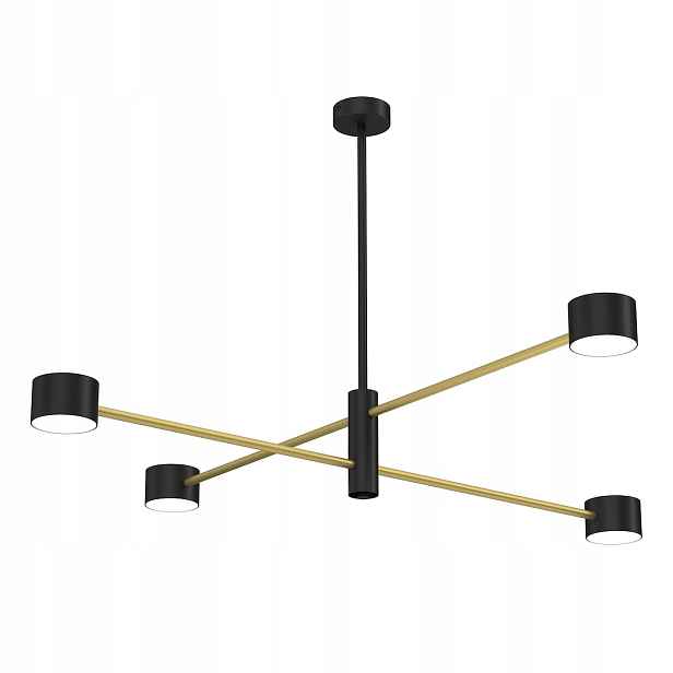 Závěsná lampa Lustr Milagro Cross Gold MLP8419 4xGX53 Zlatá Černá 106 cm