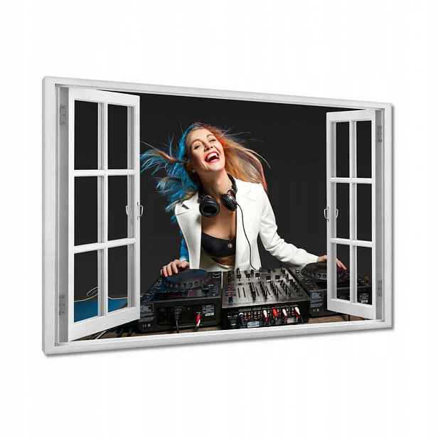 Obrazy 90x60 Djka za konzolou Párty