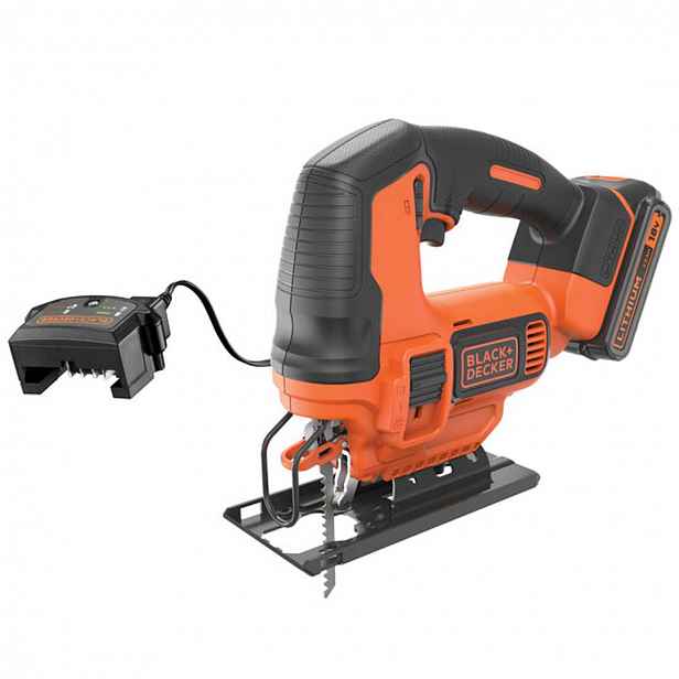 BLACK+DECKER - 18V AKU přímočará pila, 1x aku 2,0 Ah Li-Ion, nabíječka BDCJS18-QW