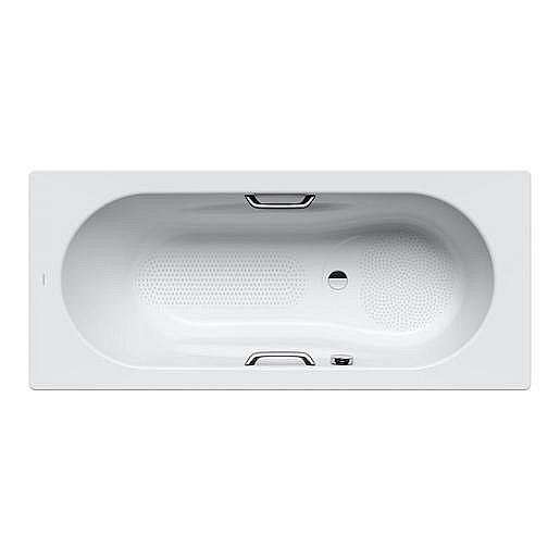 Obdélníková vana Kaldewei Vaio Set Star 180x80 cm smaltovaná ocel Perl-effekt,celoplošný Antislip alpská bílá 234734013001