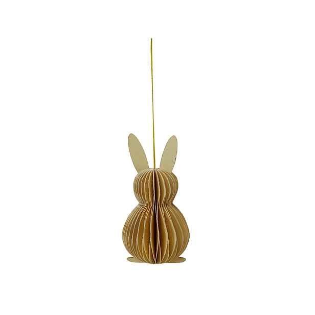 Papírový velikonoční zajíček výška 9 cm Wikholm Form EASTER - žlutý