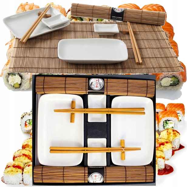 Sada keramiky na sushi Hnědá pro 2 osoby Ideální jako Dárek Proorient