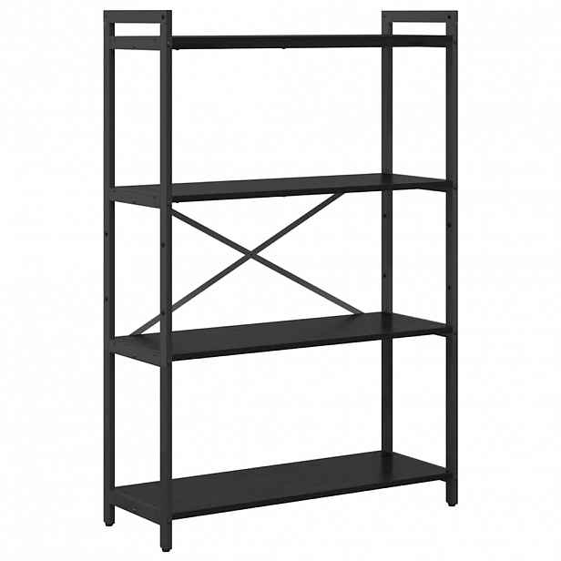 vidaXL Knihovna 80 x 30 x 120 cm Kompozitní dřevo Černý dub