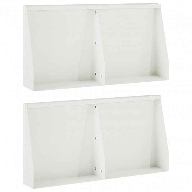 vidaXL Opěrná zeď 4 ks 40 x 12 x 40 cm Ocel Bílá