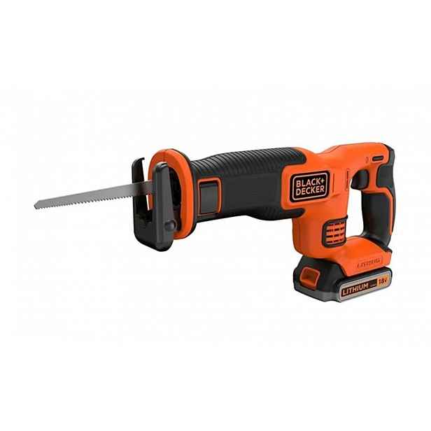 BLACK+DECKER - 18V AKU mečová pila, 1x aku 4,0 Ah Li-Ion, nabíječka BDCR18M1-QW