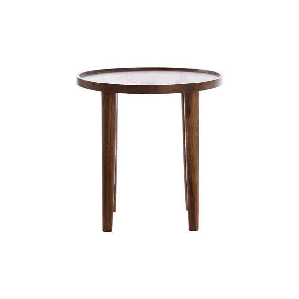 Kulatý odkládací stolek z masivu akácie ø 45 cm Qiano – Light & Living