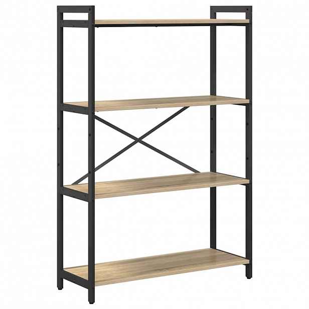 vidaXL Knihovna 80 x 30 x 120 cm Kompozitní dřevo Sonoma dub