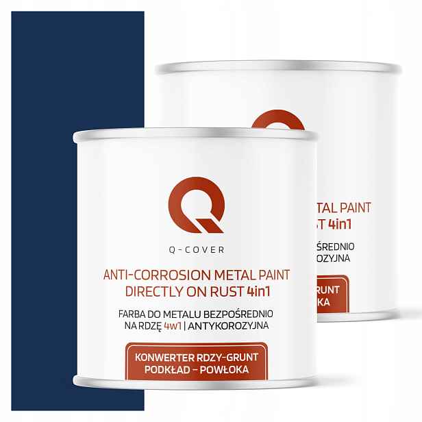 Barva Přímo na rez Metal Aluminium Ocel 2,5L 4v1 Satén Modrý Kobalt