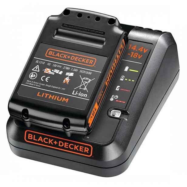 BLACK+DECKER - Sada 1A nabíječky a 1x aku 1,5 Ah Li-Ion BDC1A15-QW