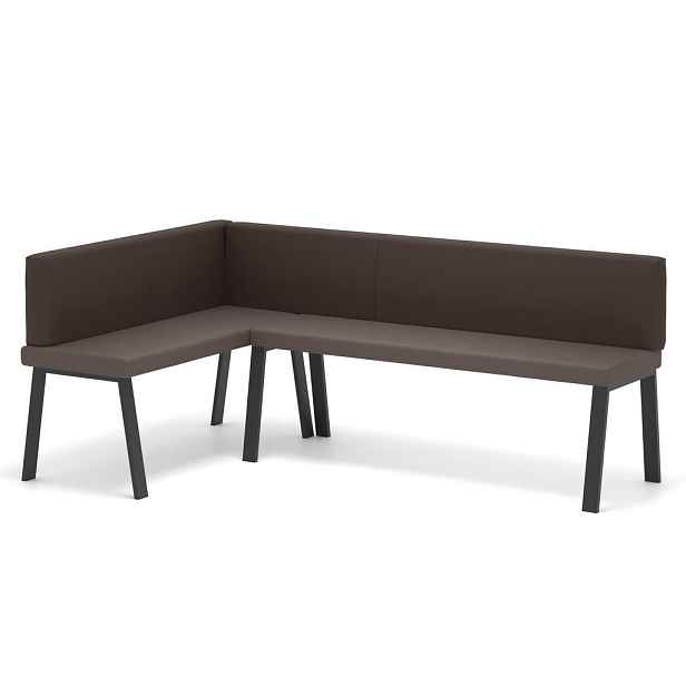 Idohome ROHOVÁ LAVICE MONO Y levá ekokůže hladká, 142/196 cm, hnědá