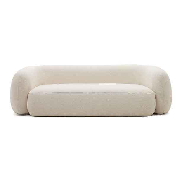Krémová pohovka z textilie bouclé 246 cm Martina – Kave Home