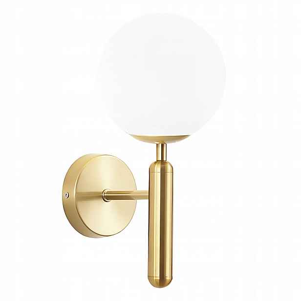 Nástěnné svítidlo zlaté moderní lampa v loftovém stylu, bílá koule, elegantní
