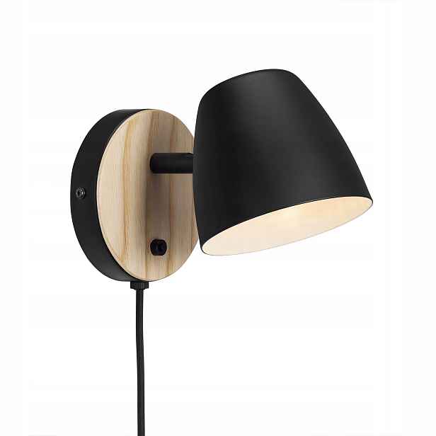 Pohyblivé nástěnné svítidlo Theo GU10 35W Černá barva Moderní Nordlux 13 cm