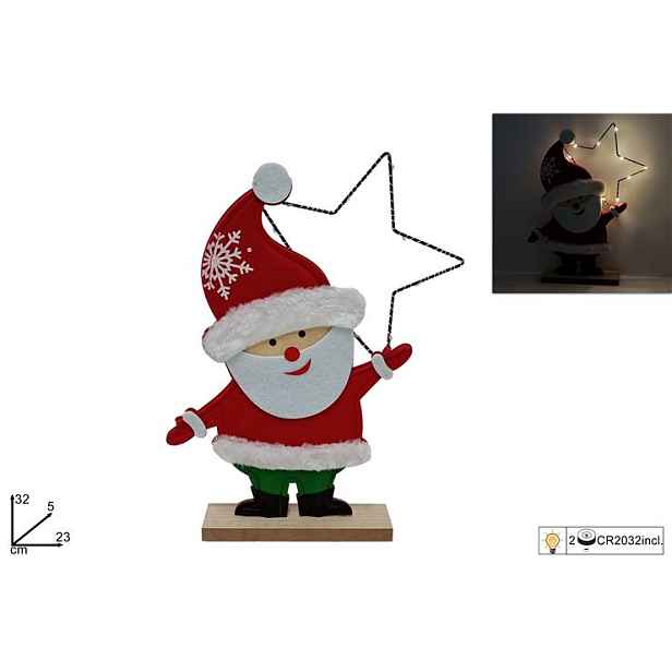 PROHOME - Mikuláš s hvězdou LED 32cm