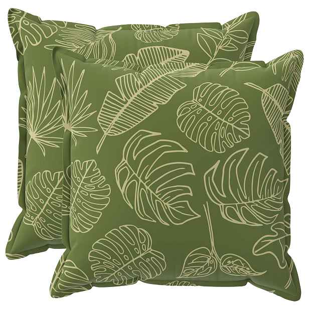 vidaXL Povlak na polštář 2 ks HOUTEN Listový design 80 x 80 cm