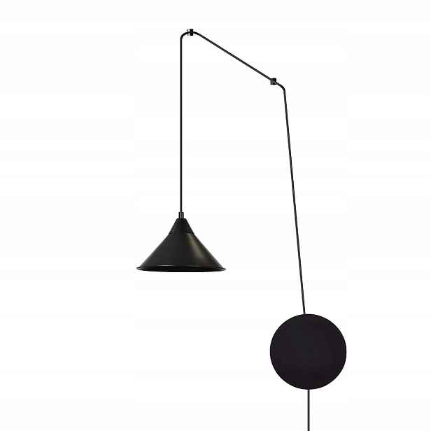 Emibig Abramo závěsná lampa černá kovová Ø24 cm 1xE27 IP20
