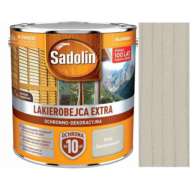 Sadolin Extra Lakový Obal 2,5 L Bílý Skandinávský