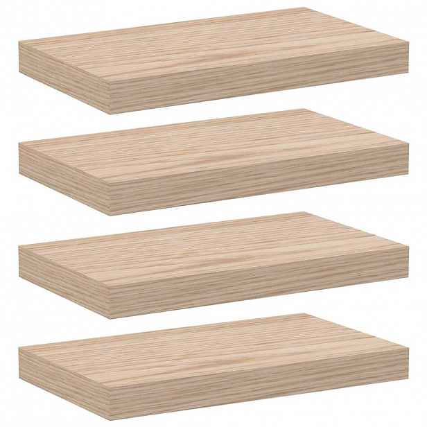 vidaXL Plovoucí police 4 ks 40 x 23,5 x 4 cm kompozitní dřevo