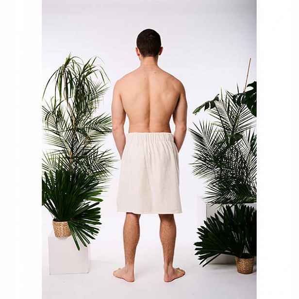 Froté kilt s širokou gumou 100% bavlna Yeye Made in Nature M Bílá