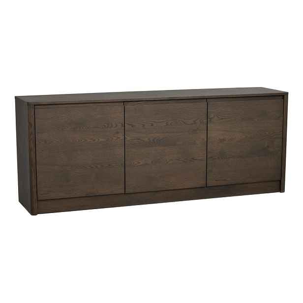 Komoda v dekoru dubu v tmavě přírodní barvě 180x70x40 cm Melstone – Rowico