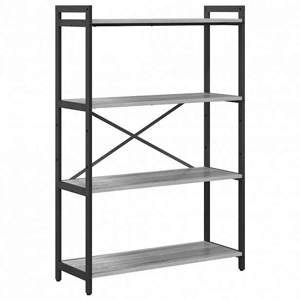 vidaXL Knihovna 80 x 30 x 120 cm Kompozitní dřevo Šedá sonoma