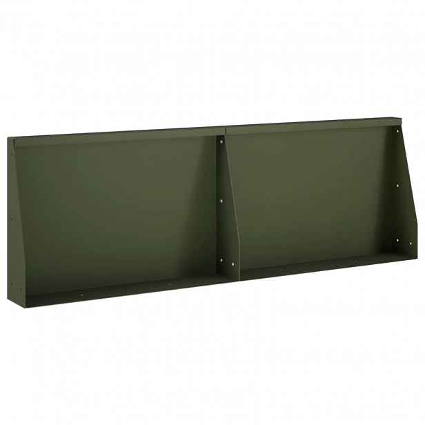 vidaXL Opěrná zeď 2 ks 60 x 12 x 40 cm Ocel Olivově zelená