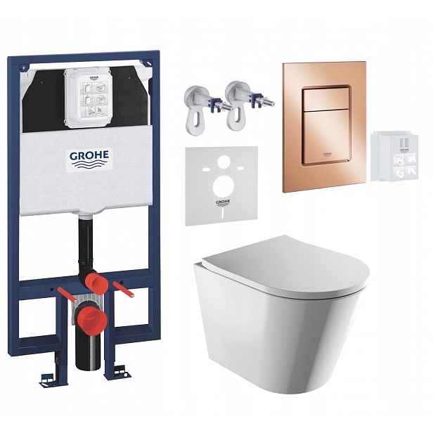 7v1 Wc Set, Stelaz Grohe Slim Wc Mísa Rim Silent Omnires Tlačítko
