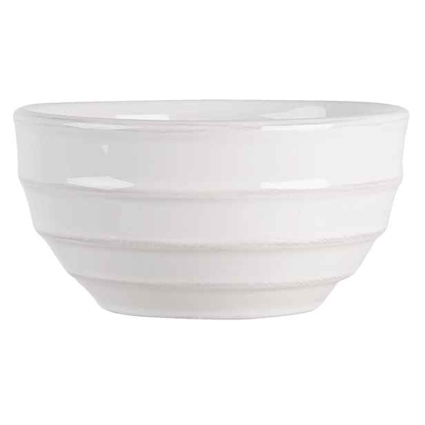 Bílá vroubkovaná miska Romantic Intense - Ø 14*7 cm Clayre & Eef