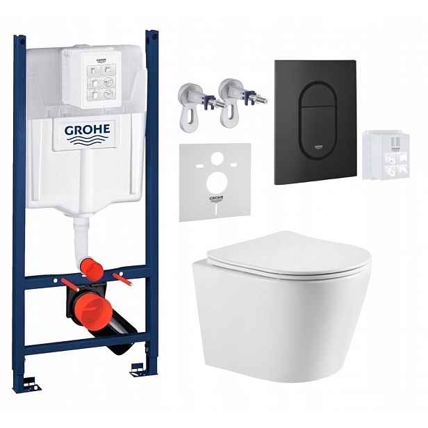 Grohe Rapid Sl s Wc mísou Imprese Jess a tlačítkem černý mat