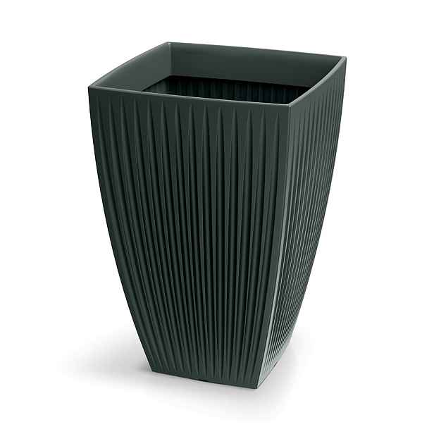 Prosperplast Vysoký květináč LATIE SQUAR I 40 cm antracitový