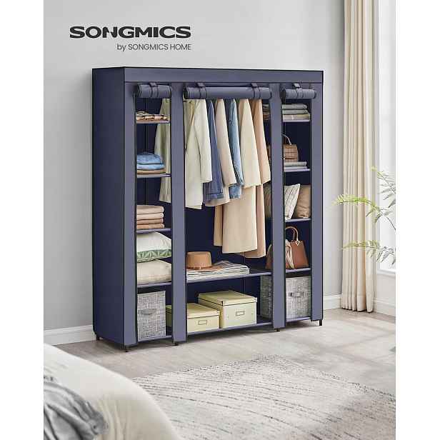 Skříň Songmics Léto 150 x 175 x 45 cm černá
