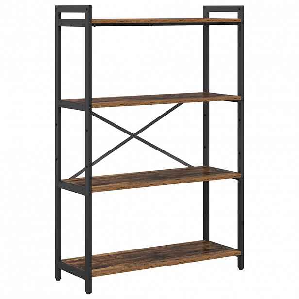 vidaXL Knihovna 80 x 30 x 120 cm Kompozitní dřevo Staré dřevo