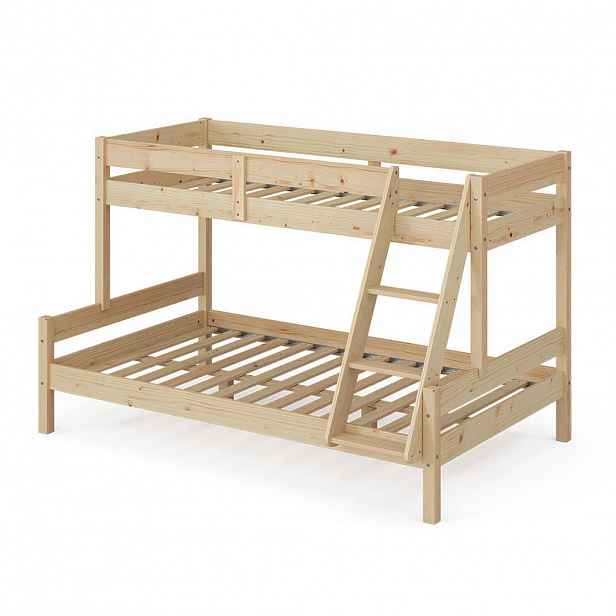 VitaliSpa PATROVÁ POSTEL Everest Přírodní dřevo 120x200 / 80x200 cm