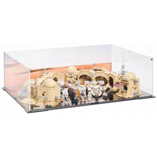 Vitrína s pozadím Blacked Brick pro Lego 75290 Star Wars Kantyna Mos Eisley