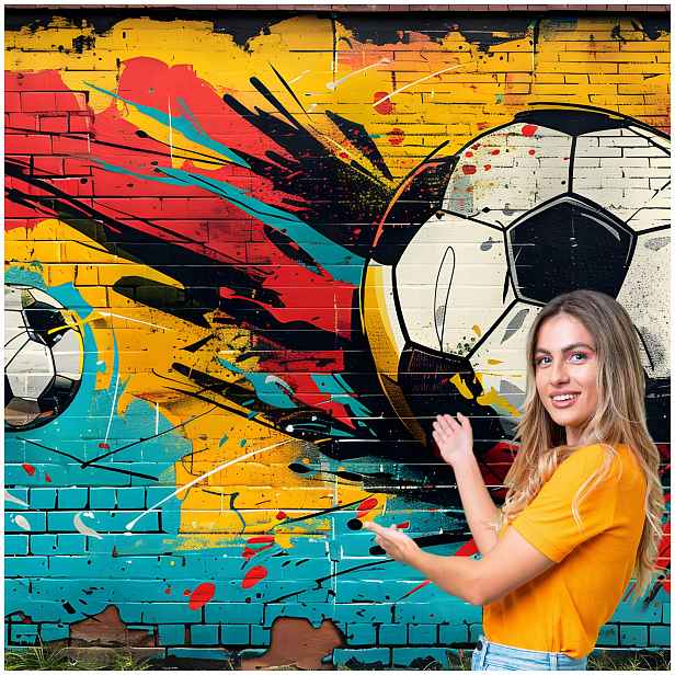 Fototapeta 3D pro mládež Fotbal 588x260 DMPN09W