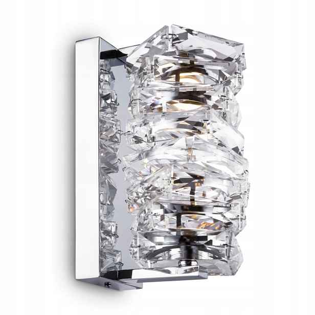 Křišťálová nástěnná lampa glamour chrom do ložnice obývacího pokoje Maytoni