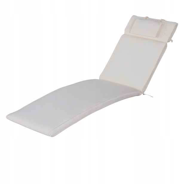 Outsunny Návlek na lehátko s polštářem 198 × 53 × 5 cm krémově bílý