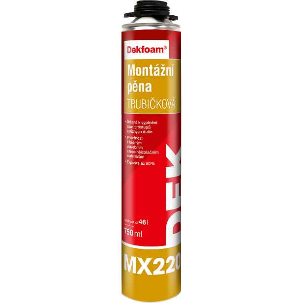 Pěna montážní DEKFOAM MX220 trubičková 750 ml