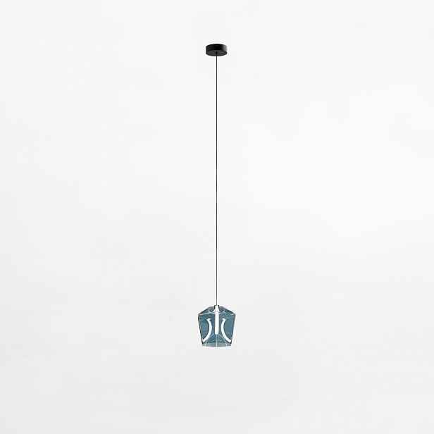 Závěsná lampa Zwis Lustr Černá Led Colore Metal Sklo 10 cm Zuma Line