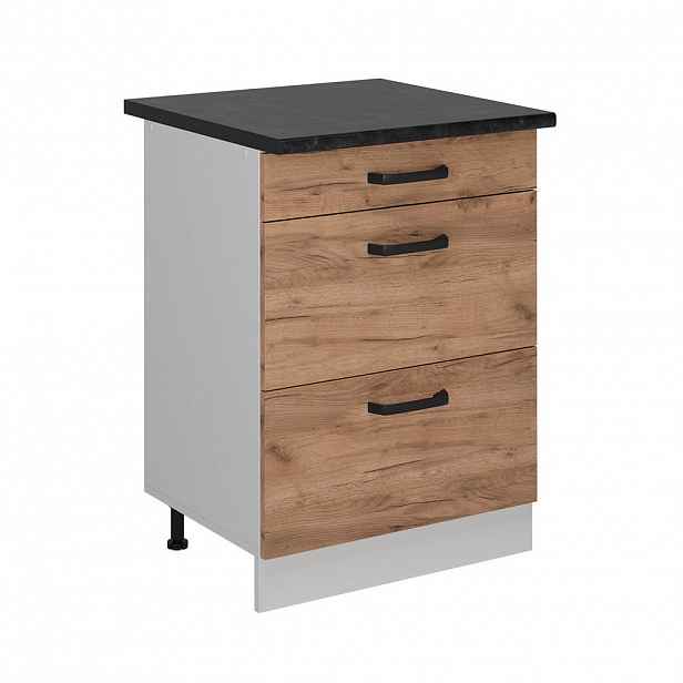 Vicco SPODNÍ SKŘÍŇKA KUCHYŇSKÉ LINKY R-Line Zlatý mocný dub 60 cm PD Antracit