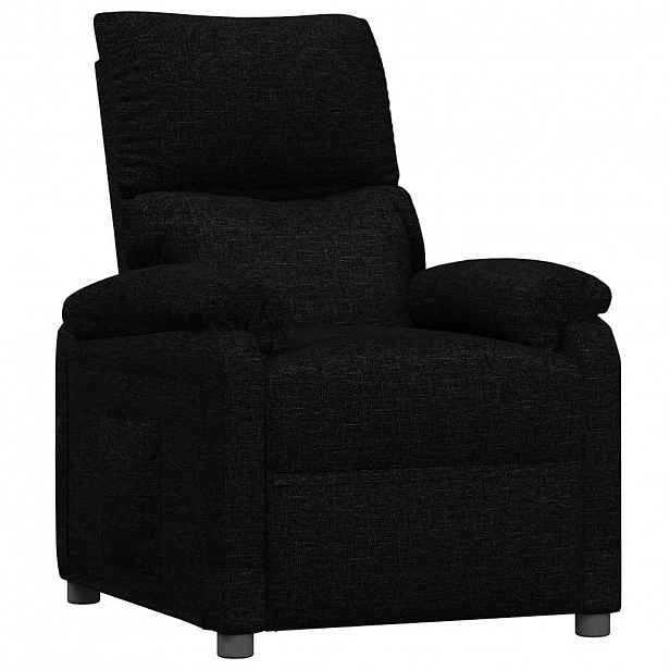 vidaXL Polohovací křeslo černé textil