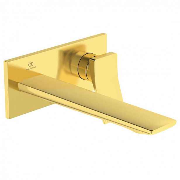 Ideal Standard Conca Tap - Umyvadlová baterie pod omítku, výtok 22 cm, Brushed Gold A7372A2